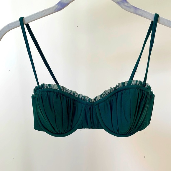 Women’s Jcrew Swim Top Emerald Green - Picture 1 of 2